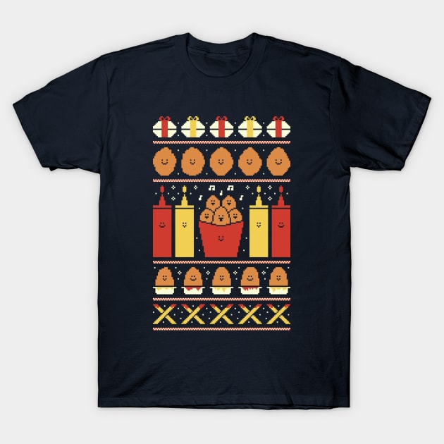 Christmas Nuggets T-Shirt by HandsOffMyDinosaur